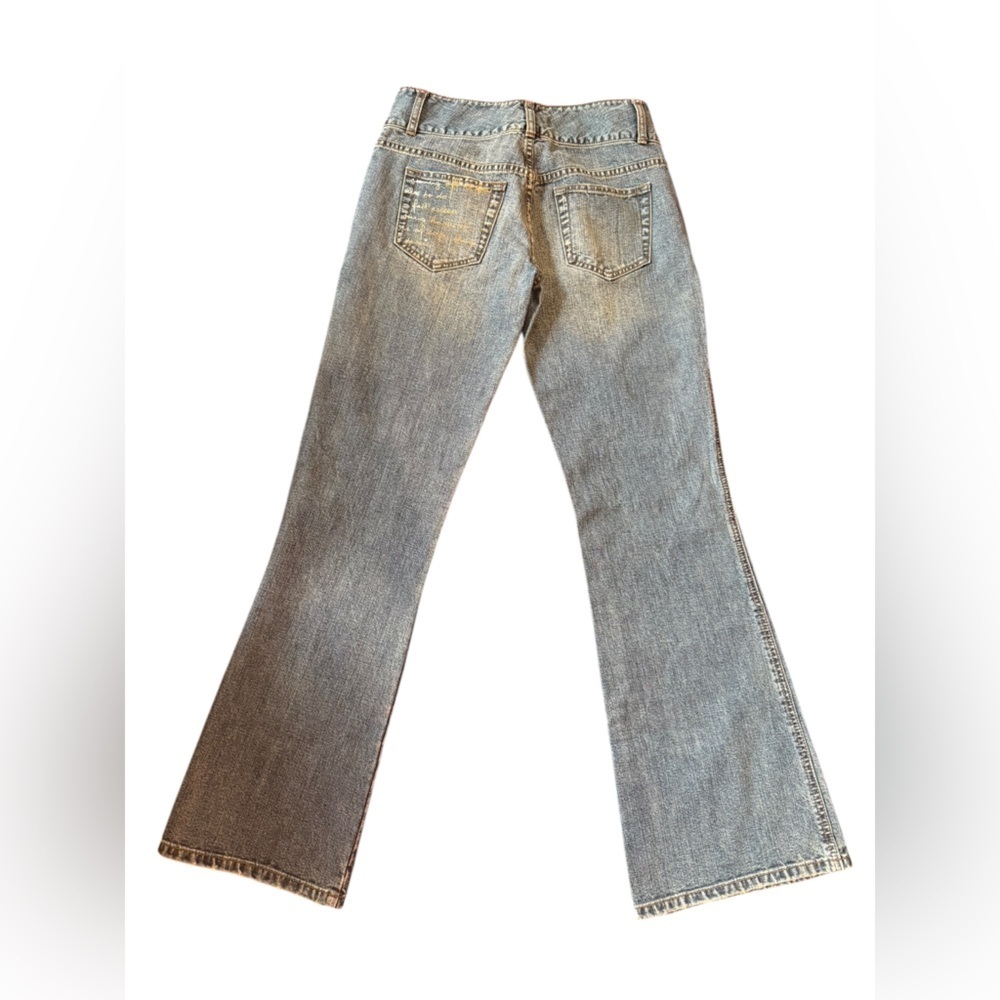 Vintage Y2K Express Jeans Women’s Low Rise Flare Jeans Size 7/8 Embellished - Picture 4 of 9